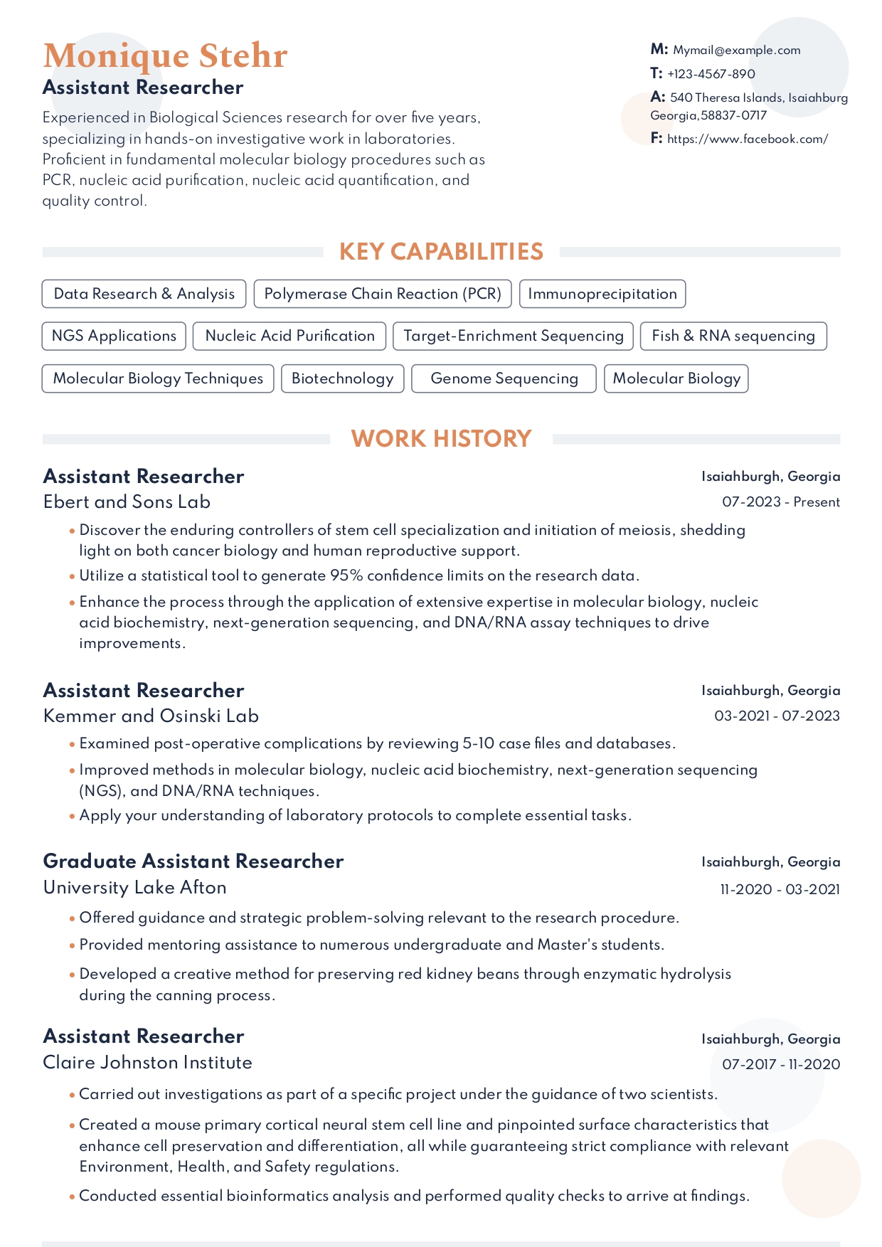 Modèle CV Harvard